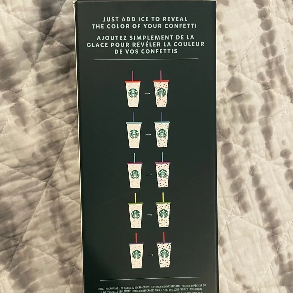 Starbucks Color Changing Confetti cold cups All 5 - Picture 8 of 8